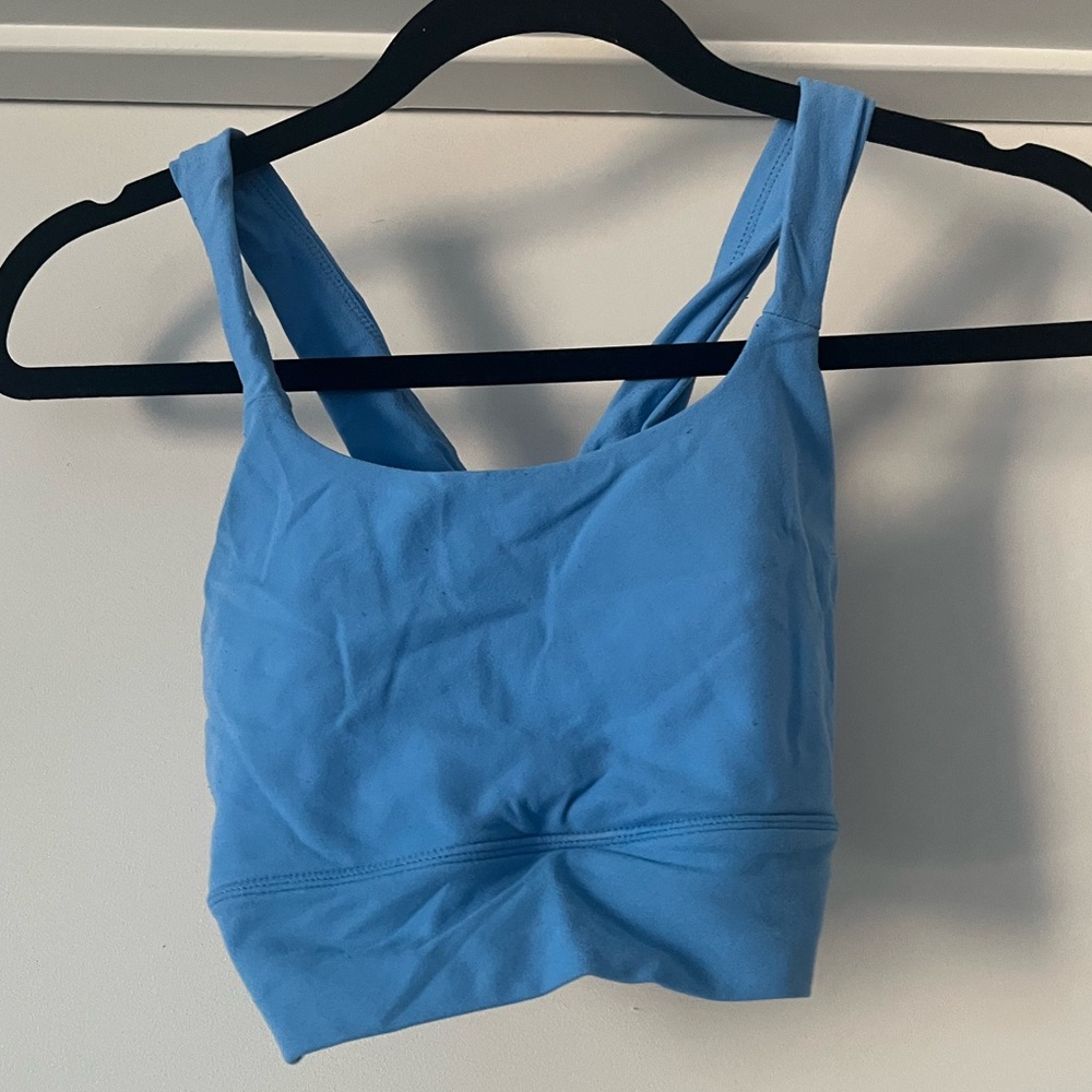 Cross back Sports Bra | Blue